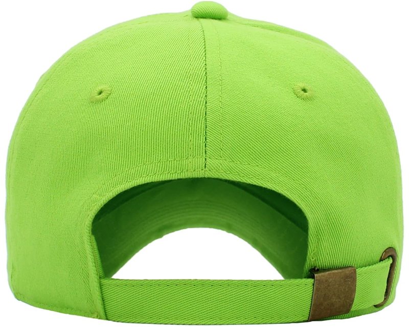KB-LOW LIM Classic Cotton Dad Hat Adjustable Plain Cap. Polo Style Low Profile (Unstructured) (Classic) Lime Adjustable