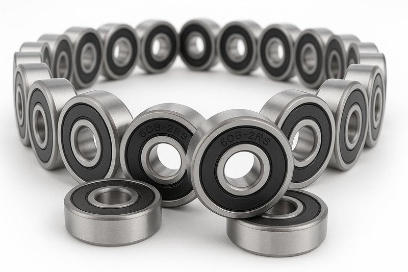 Donepart 608-2RS Bearings 20 Pack, 8x22x7mm Double Rubber Sealed Pre-Lubricated Ball Bearings C3, for 3D Printer, Roller Skate, Electric Motor, Fidget Spinner, Scooter