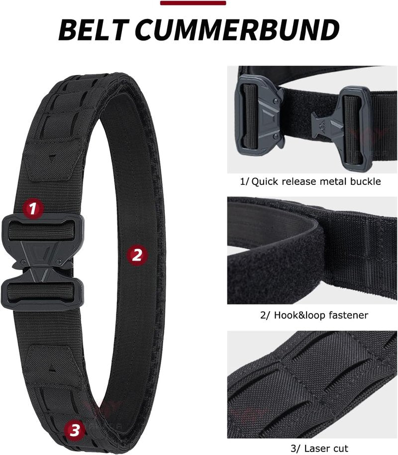 Tactical Battle Belt - Quick-Release Rigger for Men | Durable Anti-Slip Nylon Design