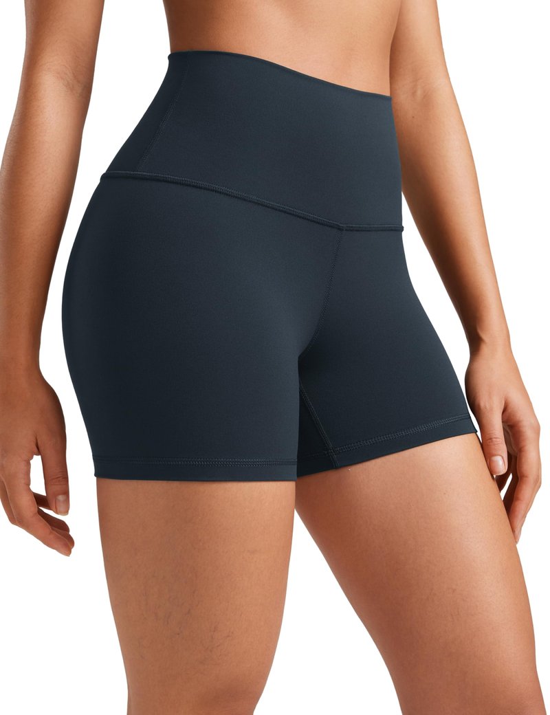 CRZ YOGA Butterluxe Biker Shorts 4'' - High Waisted Booty Workout Volleyball Yoga Womens Spandex True Navy X-Small