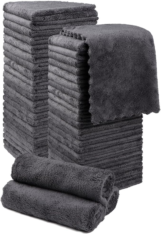 Orighty Washcloths 48 Pack, Ultra Soft Face Cloths 12 x 12 inch, Absorbent &