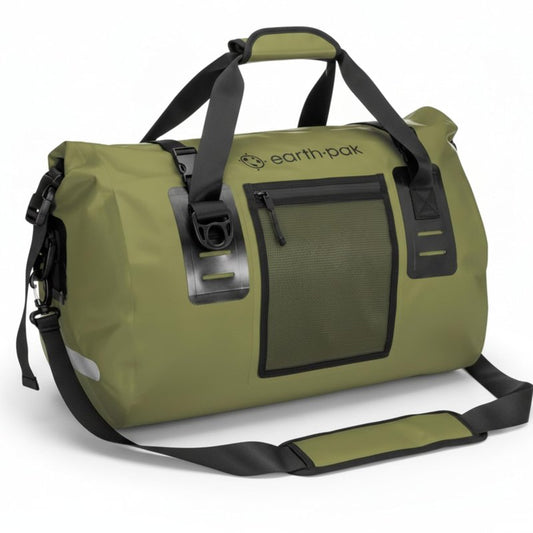 Earth Pak Waterproof Duffel Bag - Heavy Duty Motorcycle Dry Bag with Large Storage Space Perfect for Traveling, Camping, Kayaking, Fishing & Canoeing Bag 50L/70L/90L/120L Sizes