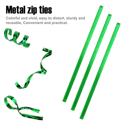 GAADSKCER 400 Pcs Metal Twist Ties 4 Inches Twist Straps for Bread Bags Candy Bags Snack Bags Halloween Party Cake Favor (Red)