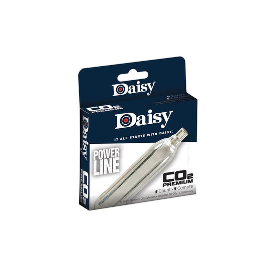 Daisy unisex adult 5 Count 12 gm cylinders CO2 Cartridges, Silver, pack US