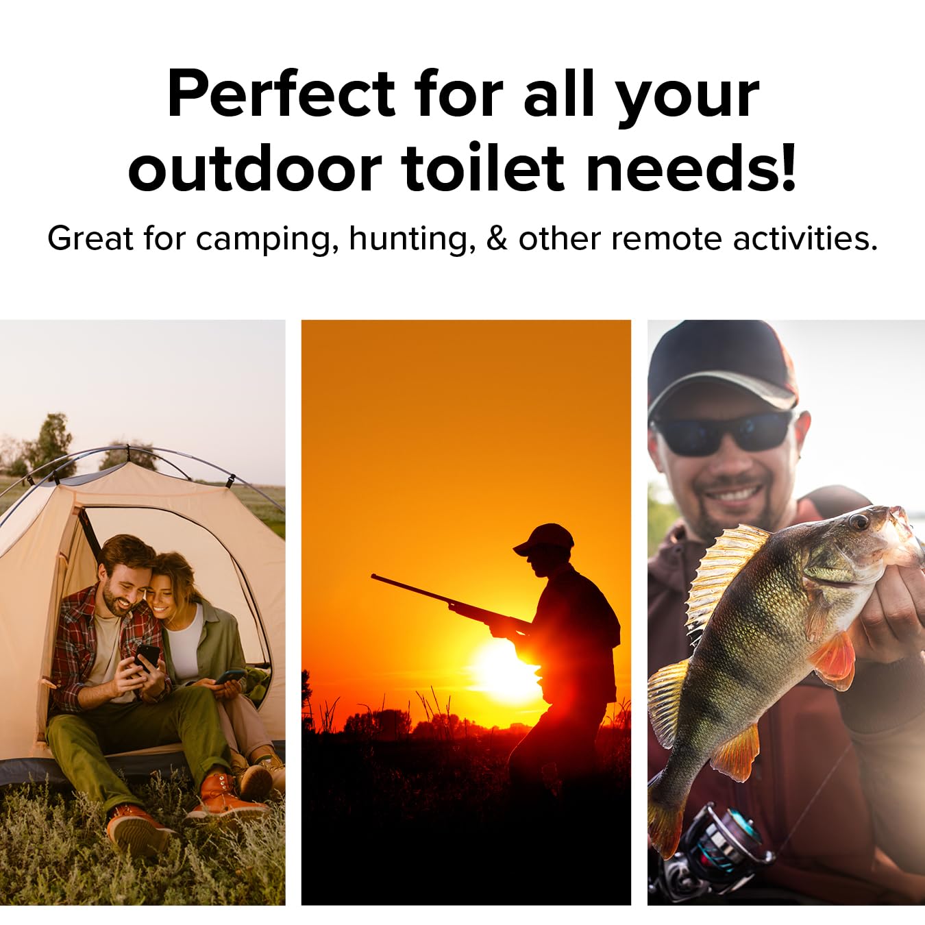 Camco Toilet Waste Bags - Features Biodegradable Powder & Leak Proof Double Bag Design - Great for Camping, RVing, Hiking, or Boating - 10-Pack (41548)