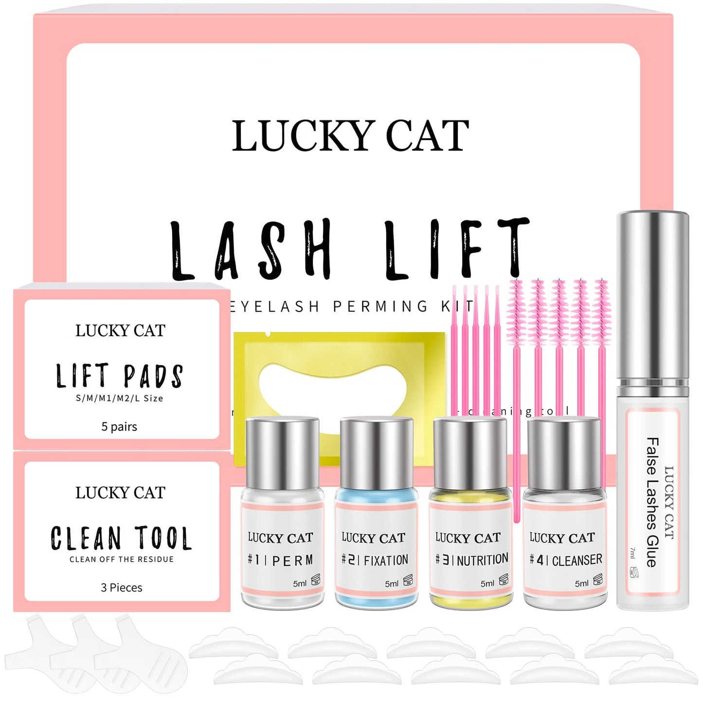 2025 Updated Lash Lift Kit Eyelash Perm Kit,Professional lash perm kit,Lash Extensions,Lash Curling,Semi-Permanent Curling Perming Wave Suitable For Salon at Home