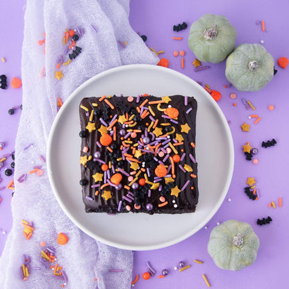Sweets Indeed Toil & Trouble Halloween Sprinklefetti Mix – 4 oz Jar | Sprinkles with Pumpkins, Bats, Jimmies, Nonpareils, Sugar Pearls & Quins | Spooky Cookie & Cupcake Decorations