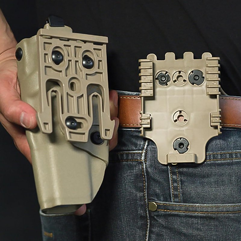 Quick Locking System Kit - QLS 19/22 Platform Attachment for Duty Holsters | Tan, 2 Pcs Set