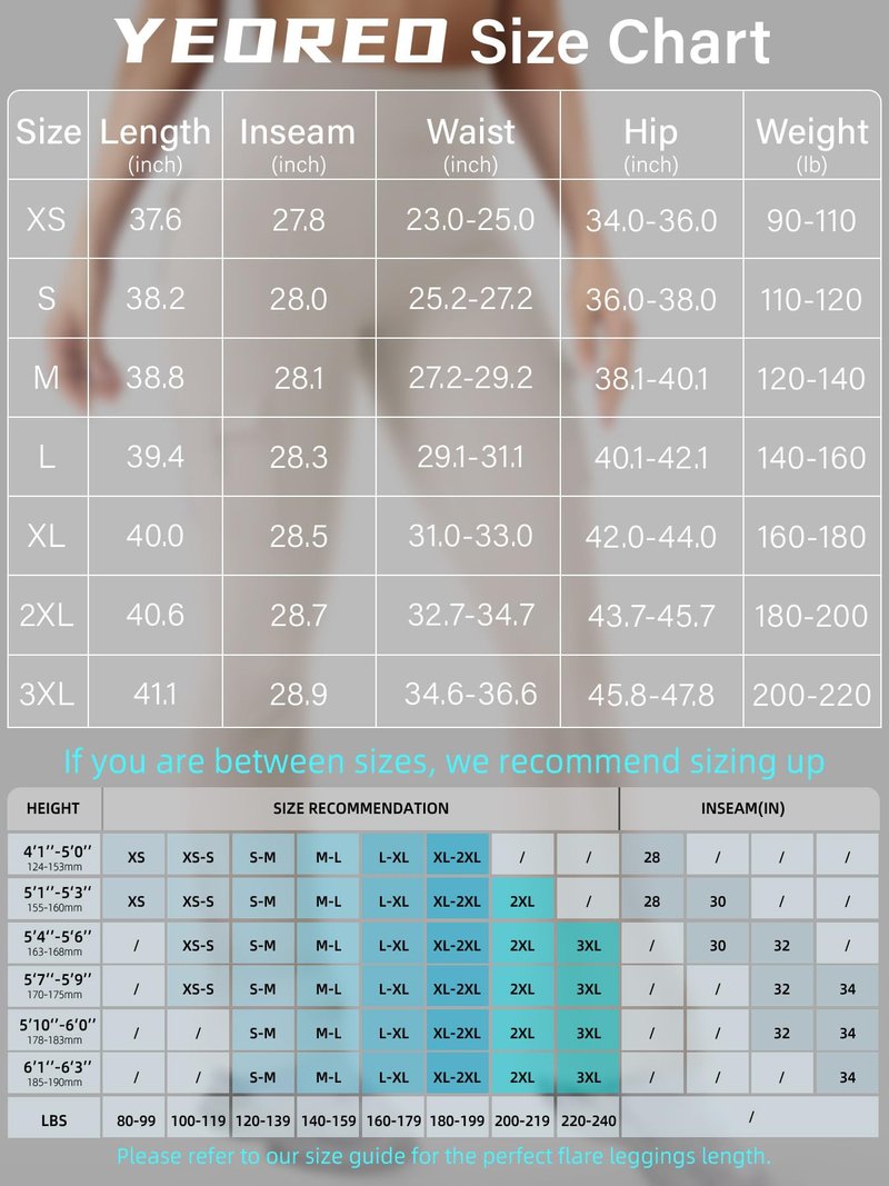 YEOREO CoreFlex Women Workout Flare Leggings with Pockets Scrunch Cargo Gym Yoga Leggings Light Khaki XXL