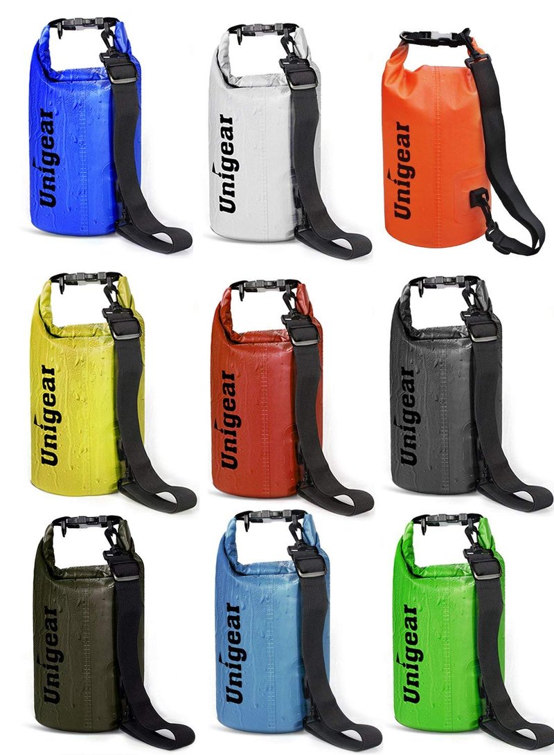 Unigear Dry Bag Waterproof, Floating and Lightweight Bags for Kayaking, Boating, Fishing, Swimming and Camping with Waterproof Phone Case (Army Green, 10L)