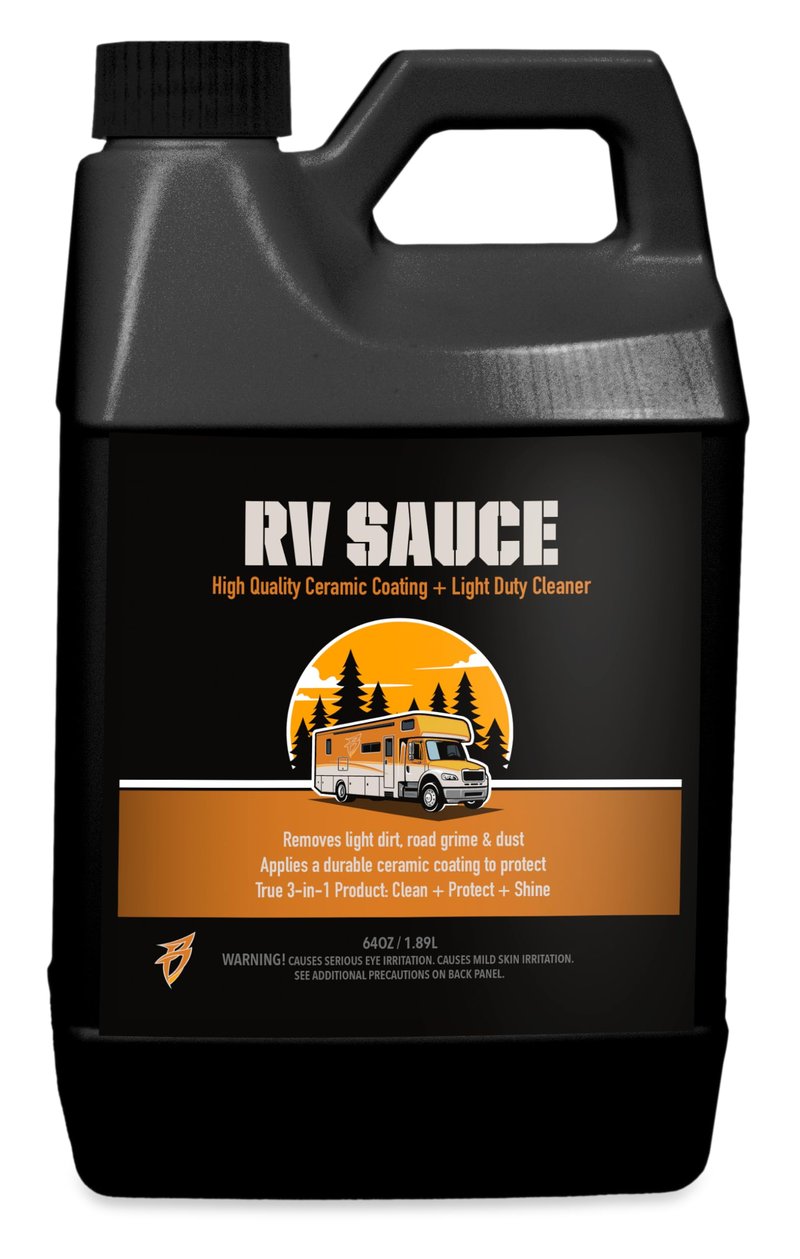 Bling Sauce RV Sauce, Ceramic Coating Plus Light Duty Cleaner, 3-in-1 Clean, Protect, and Shine. 64 oz.