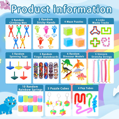 JOISHOP 120Pcs Party Bag Fillers Unisex Prize Box Toys Assortment Toys Classroom Prizes Rewards Goodie loot Bag Fillers for Boys Girls Birthday Party Favors