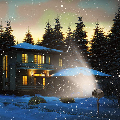 SOMKTN Christmas Snowfall Projector Lights Outdoor,Snow Falling Projector Lamp Dynamic Snow Effect Christmas Dot Decorations Lighting for Xmas House.Garden Yard, Party,Club, Landscape