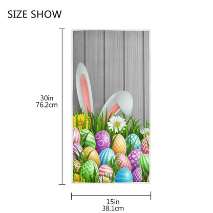 senya Easter Towels, Easter Bunny Ears Flowers Wood Highly Absorbent Hand Towels for Bathroom