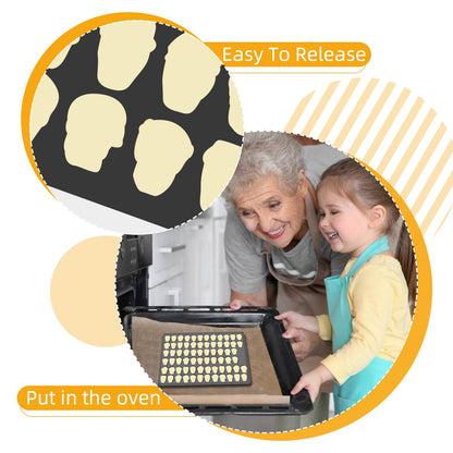 2 PCS Gummy Skull Candy Molds Silicone, 140 Cavity Skull Mini Silicone Mold for Chocolate, Fondant, Candy, Biscuits, Cookie, Jelly,Ice Cube and Dog Training Commands Concept