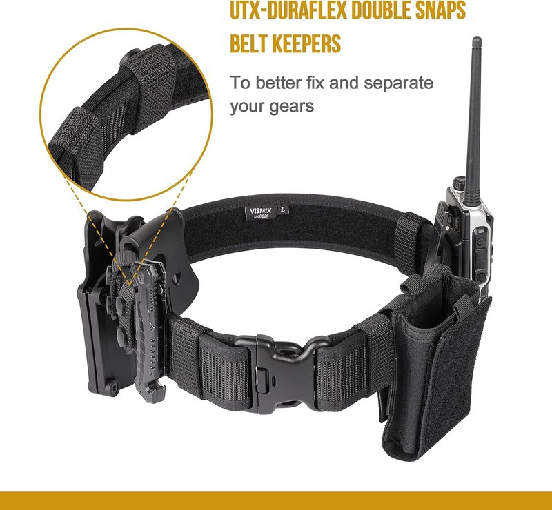 Police Duty Belt - 2" Nylon Security Belt for Law Enforcement | Includes 4 Belt Keepers