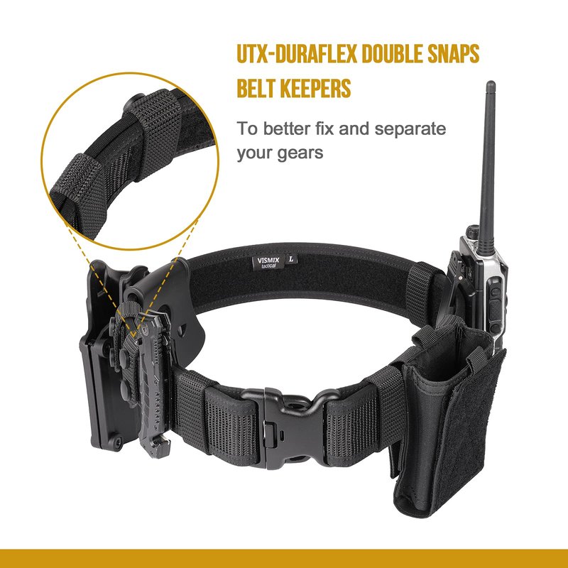 VISMIX Duty Blet, 2" Security Nylon Duty Belts Law Enforcement with 4 Belt Keepers