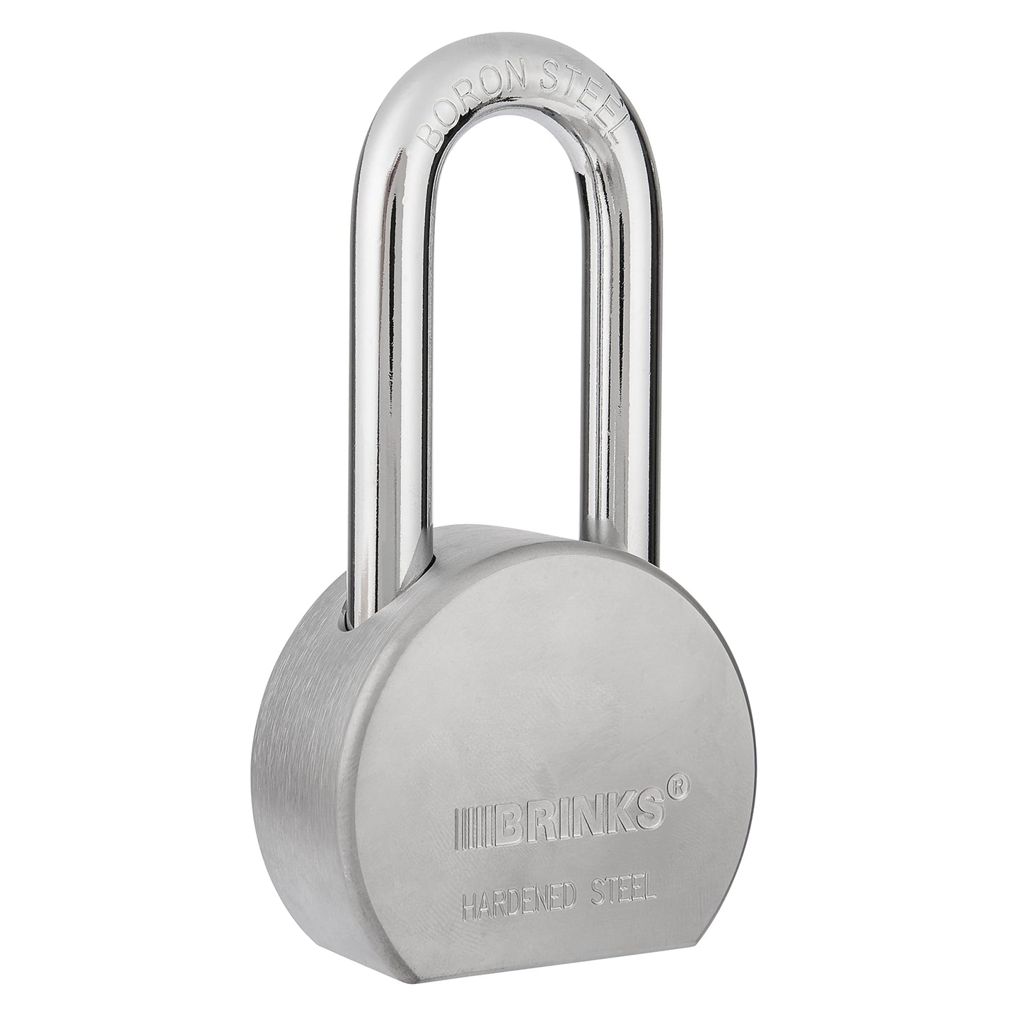 BRINKS Heavy Duty Padlock with Key, 64 mm Commercial Solid Steel with Boron Shackle for Secure Entry, Keyed Padlocks