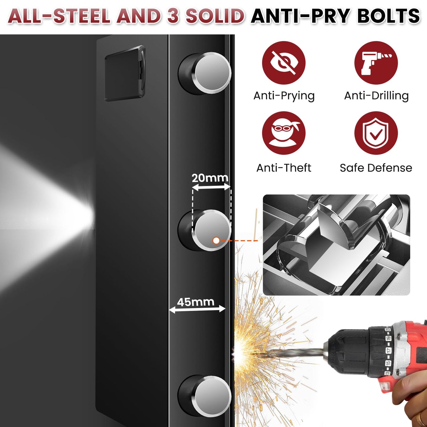 3.5 Cu ft Large Fireproof Safe, Safe Box Fireproof Waterproof, Digital Security Home Safes With Programmable Keypad & Removable Shelf, Fire Proof Safes for Home Document Money Firearm Valuables