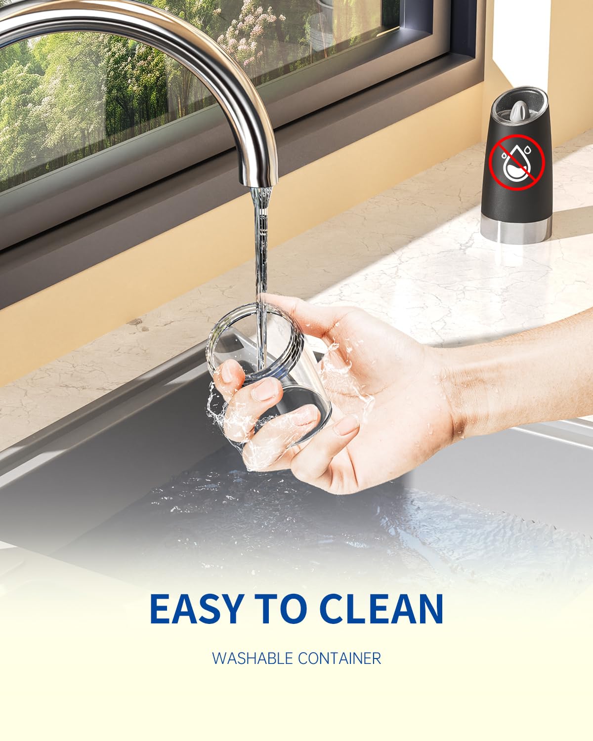 CIRCLE JOY Gravity Electric Salt and Pepper Grinder Set Automatic Salt and Pepper Grinder Set with LED Light, Battery Operated, Adjustable Coarseness, Large Capacity, for Home Kitchen BBQ