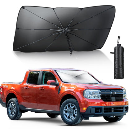 Car Windshield Sun Shade Umbrella, Foldable Car Umbrella Sunshade Cover Protect Vehicle from UV Sun, Easy to Store and Use, Keeps Vehicle Cool, Fit Most Vehicle (57 x 31 inches)