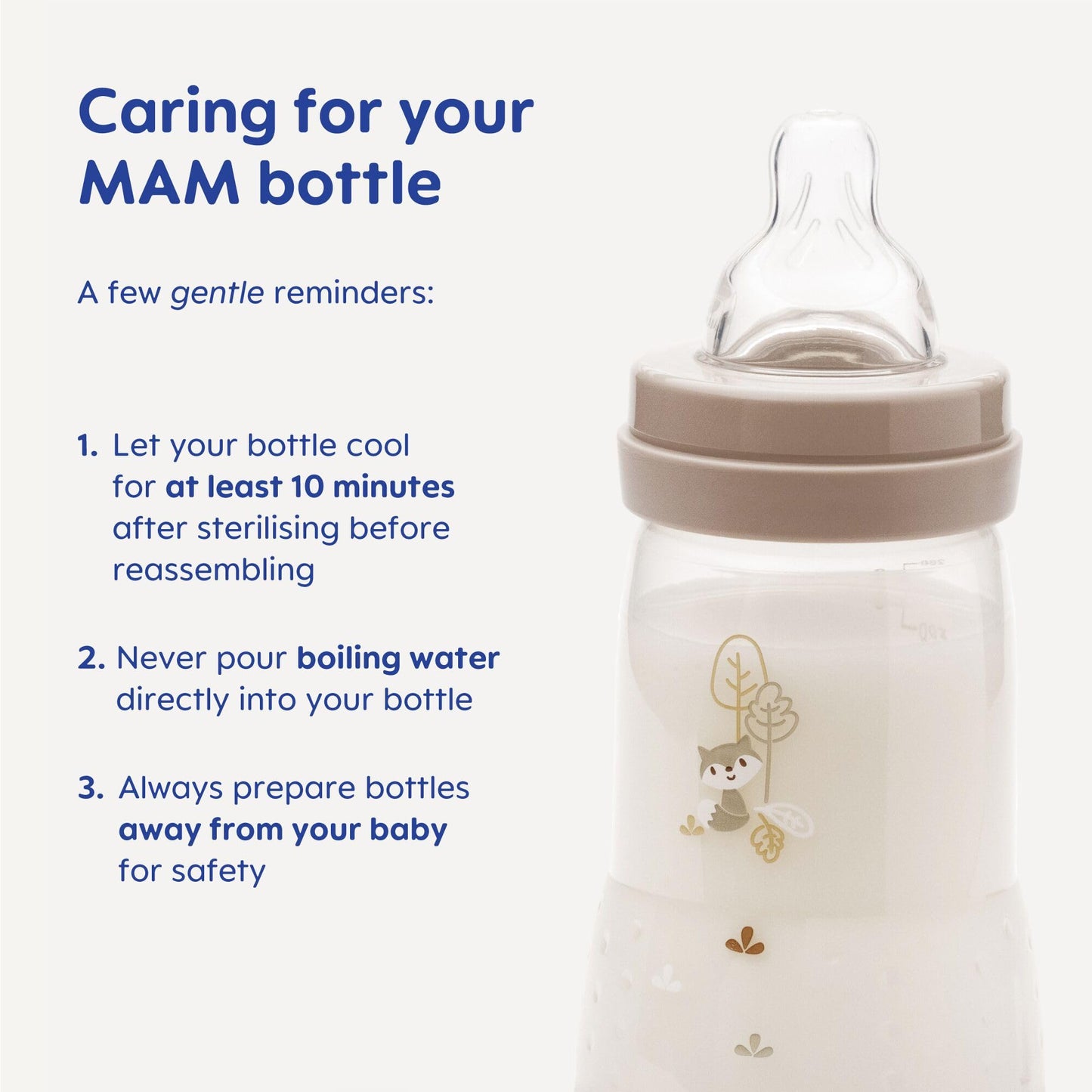 MAM Easy Start Anti-Colic Baby Bottles | 3 Pack (3 x 260) | Self-Sterilising Baby Milk Bottle | Medium Flow MAM Teats Size 2 | Newborn Essentials | Seashell (Various Designs)