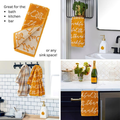 SKL Home Seasonal Jacquard Hand Towel Gift Set, 6 Count, Multicolored