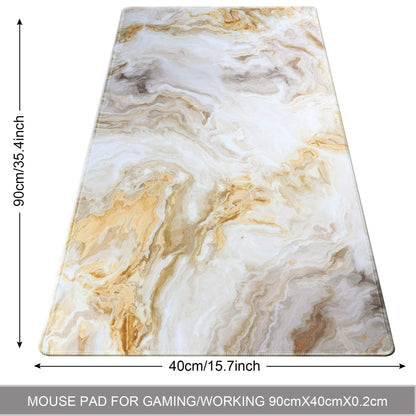 XXL Gaming Mouse Mat,Jahosin Extended Mouse Pad Stitched Edges 2MM Non-Slip Rubber Base 90x40cm Desk Pad for Gaming/Office/Bussiness (90x40 marbleuk)