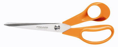 Fiskars Universal Scissors for Handcraft, Sewing and Office Work, Classic, Length: 21 cm, for Right-Handers, Orange, 1005148