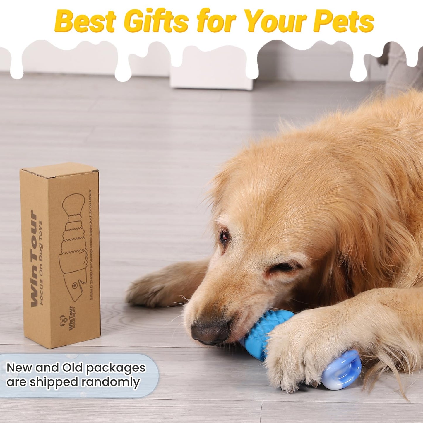 WinTour Tough Dog Toys for Aggressive Chewers, Indestructible Dog Chewers for Medium & Large Breeds,Squeaky Durable Chew Toys to Keep Them Busy, Reduce Boredom, Teeth Cleaning, Bacon Flavor