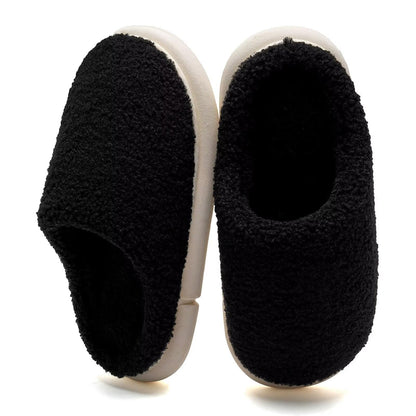 WateLves Women's Pillow Warm Memory Foam Slippers Comfortable Cute House Shoes Lightweight Fuzzy Christmas Slippers(DIY,Black-42/43)
