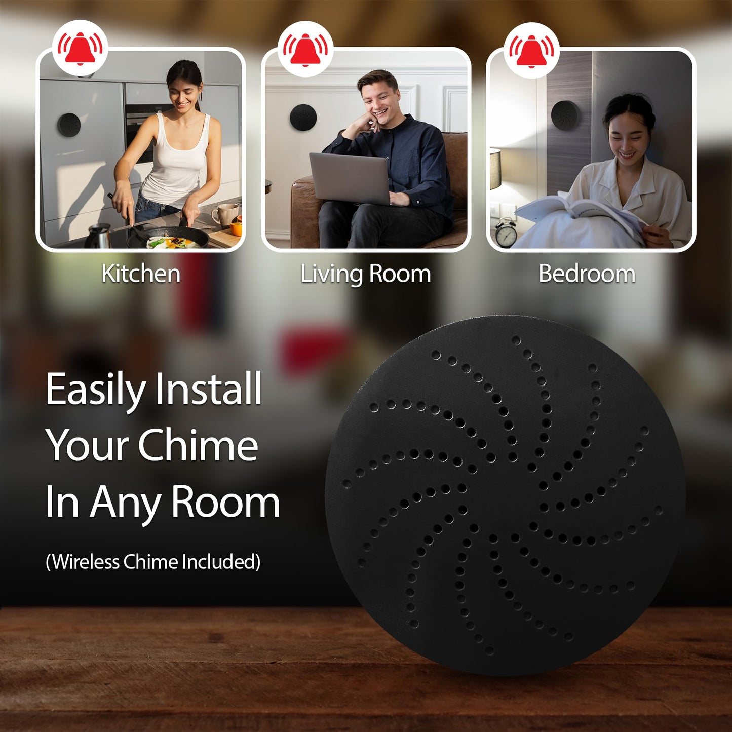 Energizer Smart Doorbell & Chime, Wired 1080p Video Doorbell Security Camera, 2-Way Audio, Night Vision, Cloud & Card Storage, Works with Alexa & Google Home, Motion Sensor, Requires Existing Wires