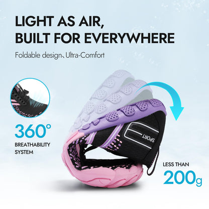 ATHMILE Hiking Barefoot Water Shoes for Women Men Beach Swim Aqua Pool River Quick Dry Athletic Wide Toe Outdoor Sport Kayaking Boating Rock Climbing Yoga Lake