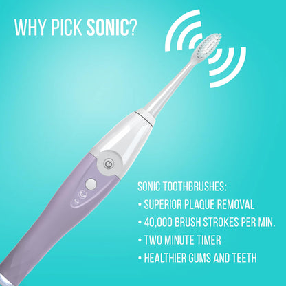 Tao Clean UV Sanitizing Sonic Toothbrush and Cleaning Station, Electric Toothbrush, Dual Speed Setting, White
