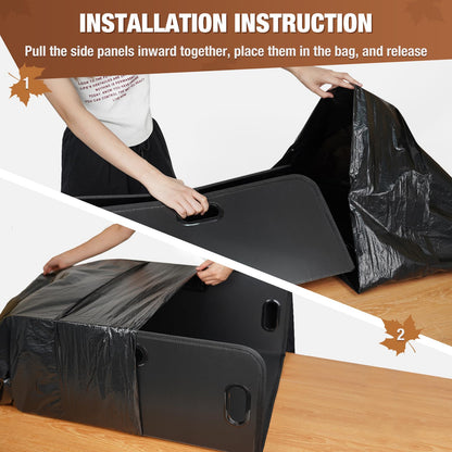 2 PCS Lawn Trash Bag Holder, Leaf Collector Holder Holds 30-42 Gallon Bags, Reuseable Garbage Frame for Camping, Yard Weeding, Lawn Party