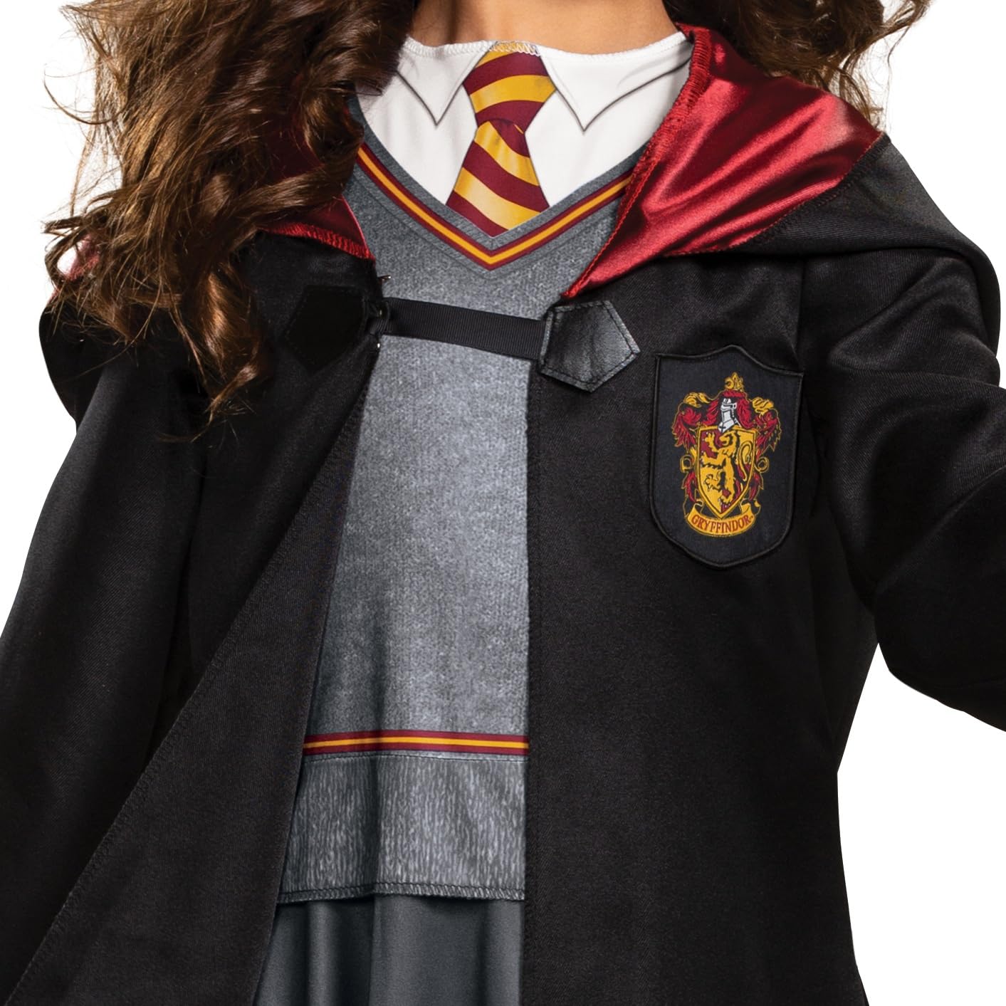 Harry Potter Hermione Granger Classic Girls Costume, Black & Red, Kids Size Large (10-12)