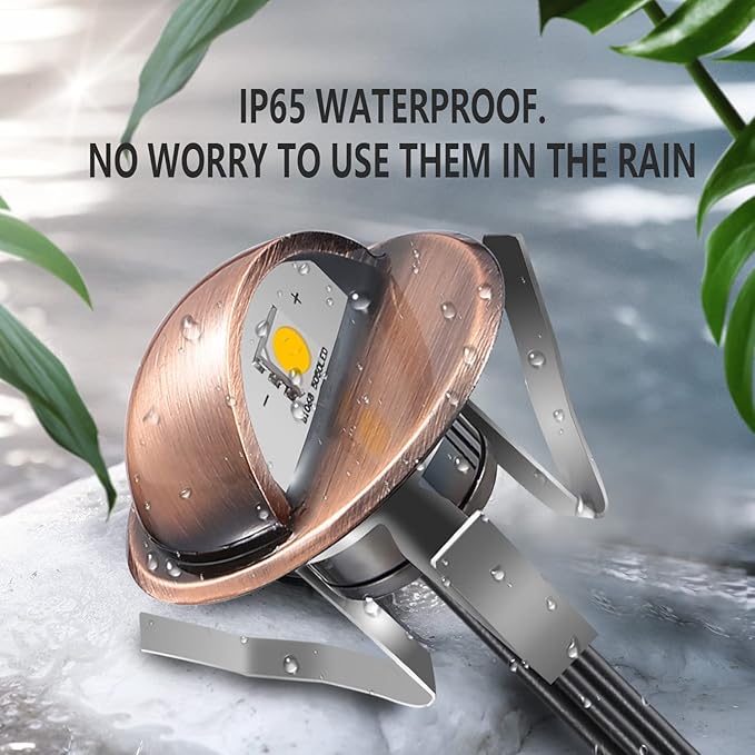 LED Stair Light Low Voltage Waterproof IP65 Outdoor 1-2/5" Recessed Wood LED Deck Lighting Yard Garden Patio Step Landscape Pathway Decor Lamp(1pcs,Cool White)