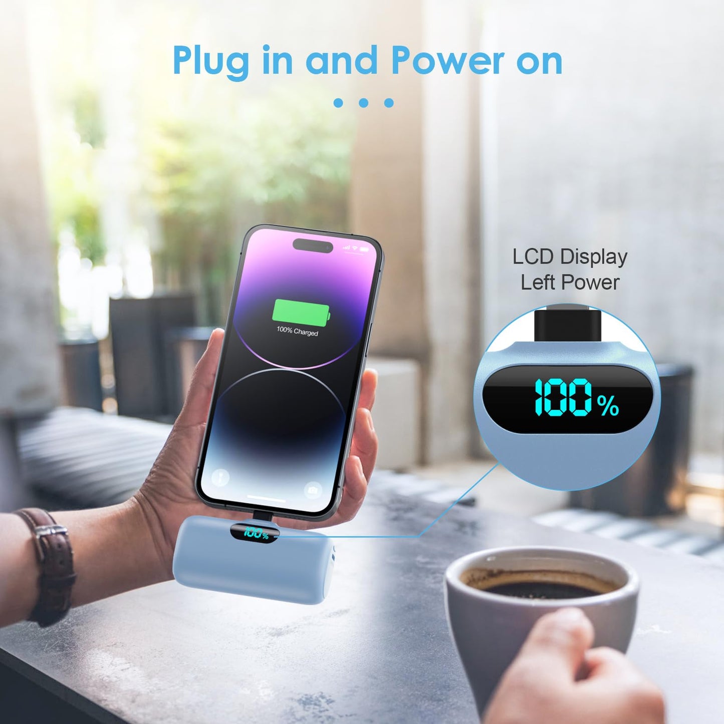 Small Portable Charger for iPhone,Upgraded 5000mAh PD Fast Charging Power Bank,Mini Battery Pack Backup Charger Compatible with iPhone 14/14 Pro Max/13/13 Pro/12 Pro/11/XS/XR/X/8/7/6 etc-Black