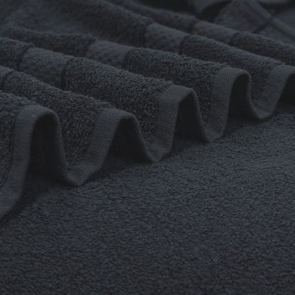 Casabella Pack of 2 Large Jumbo Bath Sheets 100% Egyptian Combed Cotton Big Beautiful Towels_Black_2pcs