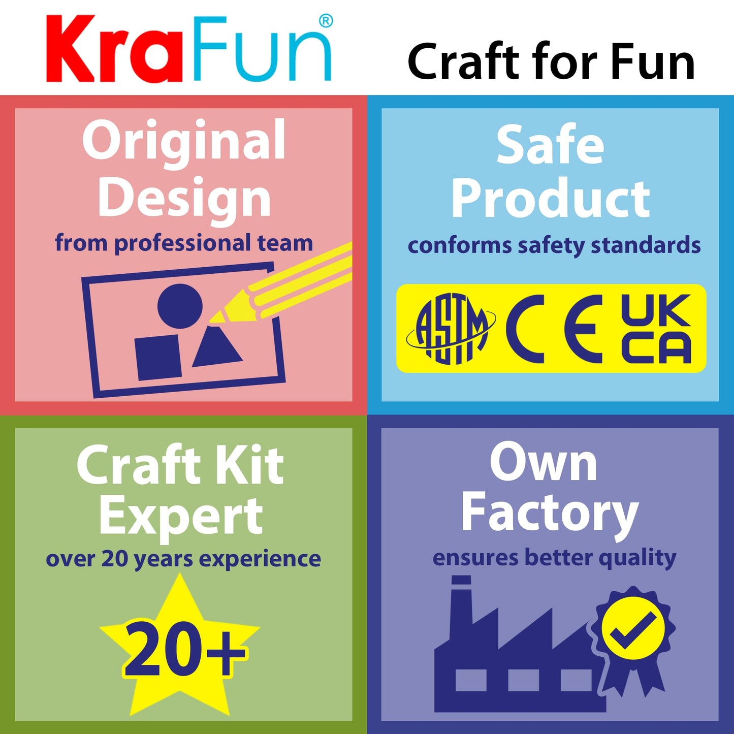 KRAFUN Unicorn Sewing Keyring Kit for Kids Ages 7-12, Beginner Craft Set with 6 Stuffed Dolls (Bear, Dog, Rabbit, Raccoon, Owl, Unicorn), Felt Materials, Embroidery Supplies, Instructions
