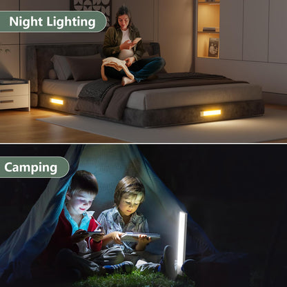 BokiHuk Cabinet Lighting LED with Motion Sensor Pack of 2 Cabinet Light Cabinet Light LED Strip Dimmable USB Rechargeable Under-Unit Light Kitchen for Wardrobe, Stairs, Boot