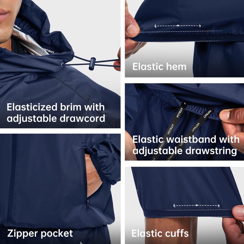 HOTSUIT Sauna Suit for Men – Hot Sweat Suit for Boxing Exercise, Sauna Jacket & Pants, Workout Fitness Gear