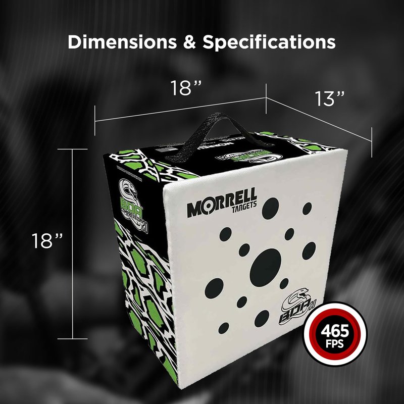 Morrell Targets BOA Compression Archery Target, 18 Inch Weatherproof Foam Block for Compound Bows and Crossbows, Field Points Only, White/Black