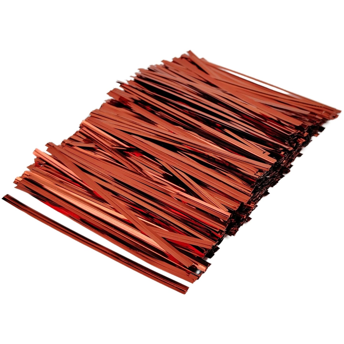GAADSKCER 400 Pcs Metal Twist Ties 4 Inches Twist Straps for Bread Bags Candy Bags Snack Bags Halloween Party Cake Favor (Red)
