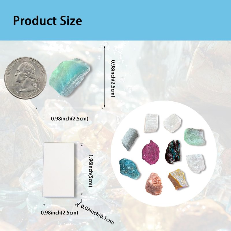 GeLaozee Mohs Hardness Test Kit with 10 Rocks & Porcelain Streak Plate - Complete Geology Mineral Testing Kit for Rock Identification