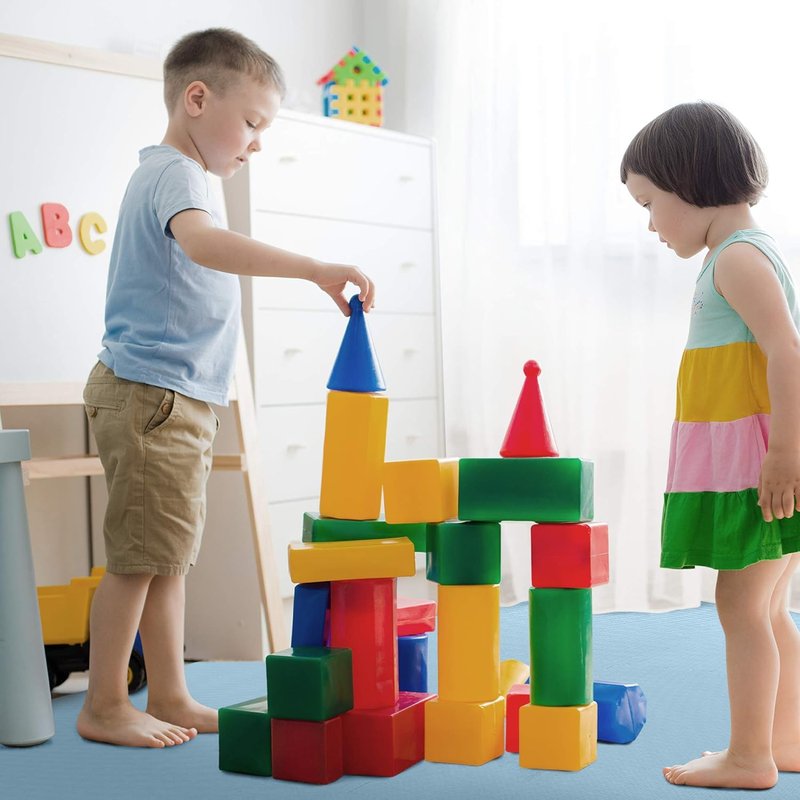 EVA Foam Floor Tiles - 1/2 Inch Thick Interlocking Mats for Indoor Gym & Home Use | 24" x 24" Pink, 16 Sq Ft (4 Tiles)