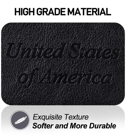 HerriaT Leather Passport Holder Cover Case RFID Blocking Travel Wallets Card Case for Women Men(Black)