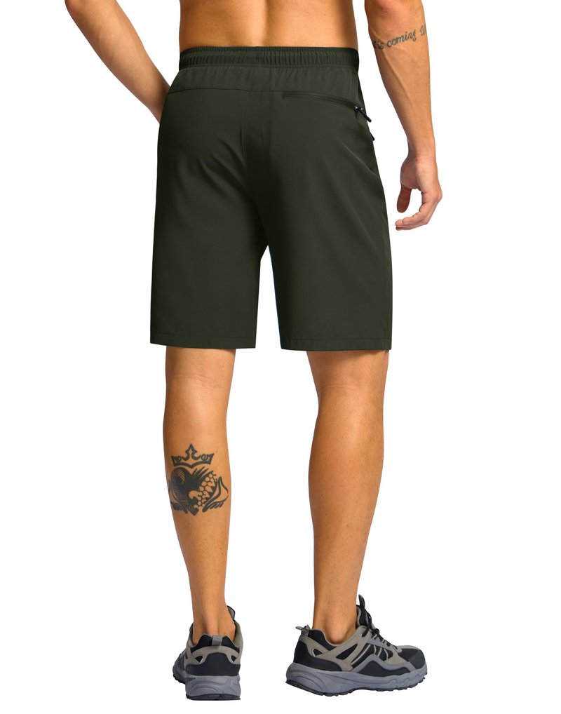 G Gradual Men's Shorts Lightweight Athletic Shorts Army Green