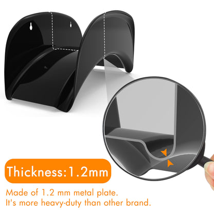 Gardzen Heavy Duty Hose Hanger Wall Mount, Hose Holder, Hook, Rack, Support for Outside, Black