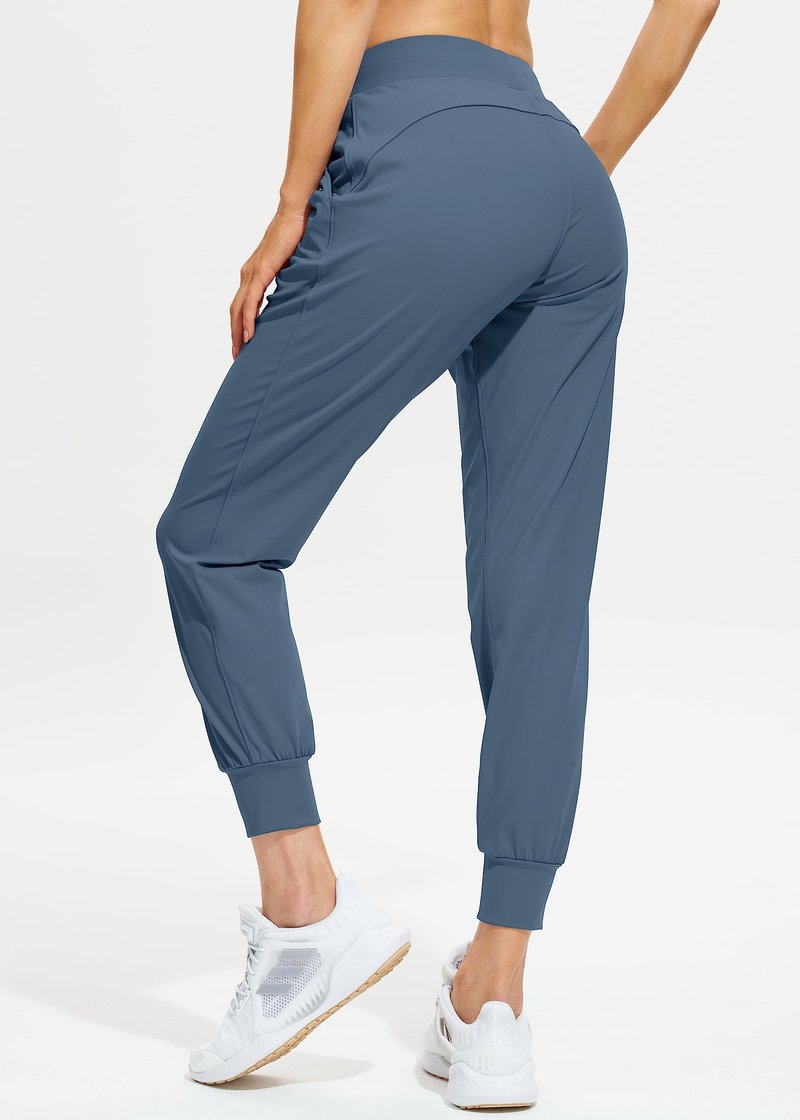Libin Women's Joggers Pants Athletic Dance Sweatpants with Pockets Running Tapered Casual Pants for Workout,Lounge, Slate Blue L